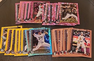 2025 Topps Update Aqua Yellow Gold & Pink Parallels Complete Your Set You Pick