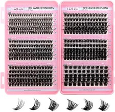 FADLASH 470Pcs Individual Lash Cluster 40-60-80-100-150-200D Wispy-lash C Curl D