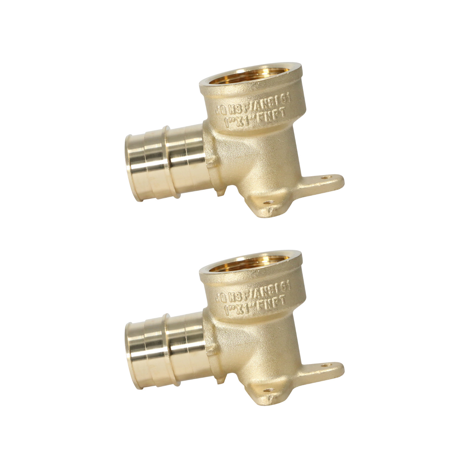 2 Pack XFITTING 1" Pex A x 1" Female NPT Drop Ear Elbow, F1960 Expansion