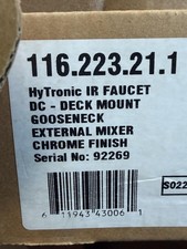 Chicago Faucets 116.223.21.1 HyTronic IR Gooseneck Faucet Chrome Deck Mount