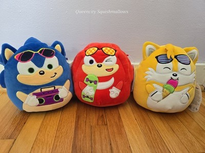 Original Squishmallows 7.5'' Sonic The Hedgehog Sonic, Knuckles & Tails Plush Set
