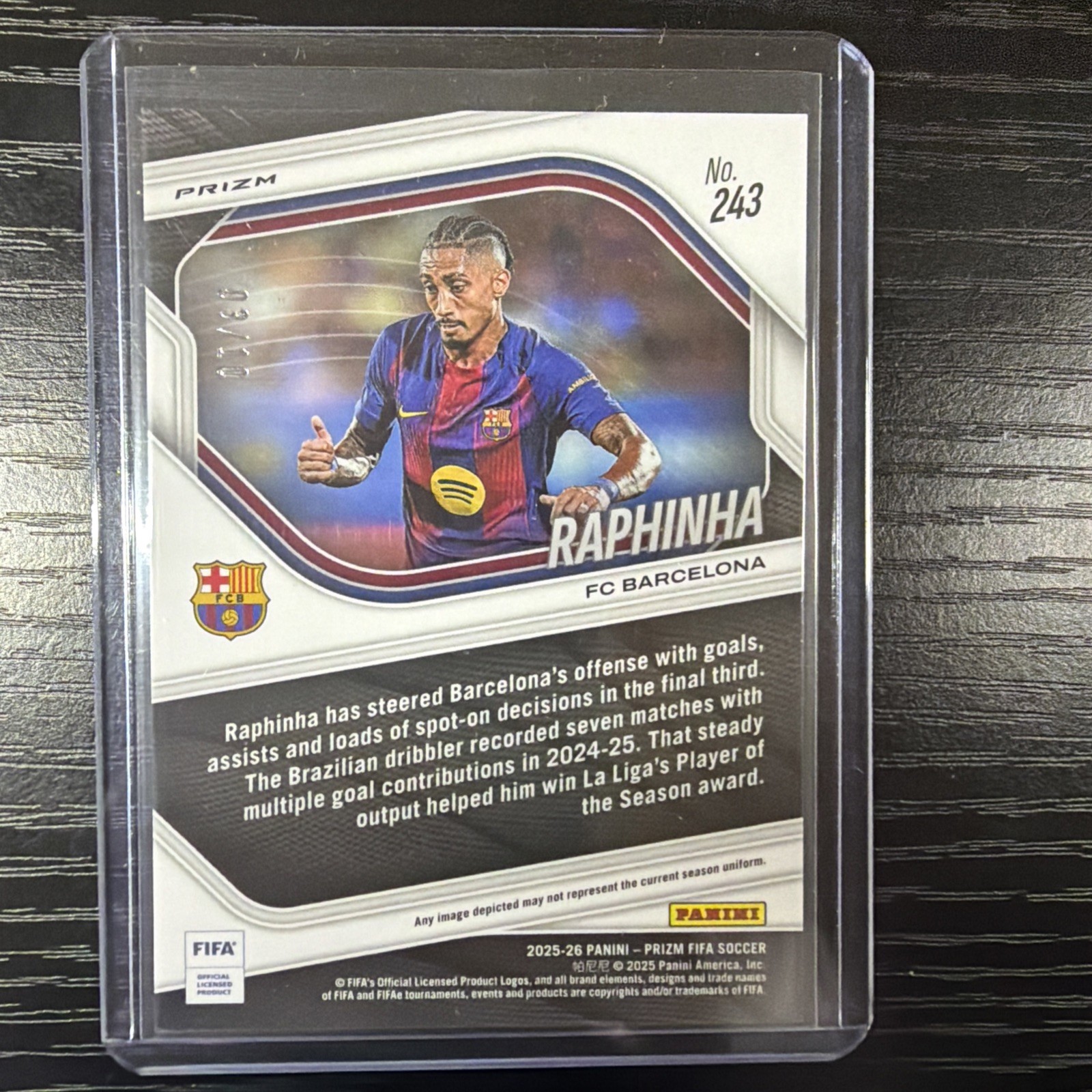 2025-26 FIFA Panini Prizm Gold Parallel Raphina /10  🔥 view 2