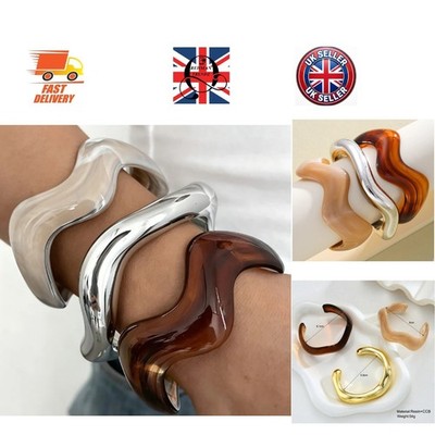 Gewelltes Armband Set - 3 Teile unregelmäßige Armreifen - trendiger stapelbarer Schmuck