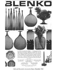 Blenko Glass 1936-1969-History & Reprint Advertisements, Mid-Century Modern MCM