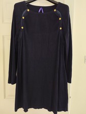 Seraphine Navy Blue Maternity & Nursing Knit Long Sleeved Dress Size UK 18 VGC