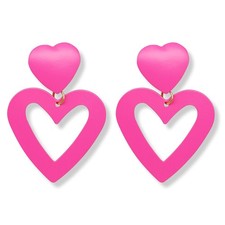 Heart Earrings for Women Valentines Day Earrings Heart Dangle Earrings Valentine