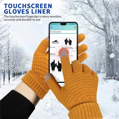 Damen Herren Winter Handschuhe   Warme Touchscreen Strickhandschuhe Outdoor