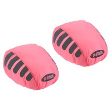 2Pcs Cycling Bicycle Helmet Cover Motorcycle Helmet Rain Covers Ride Gear Pink