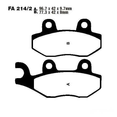 Bremsbelag EBC FA214 2HH Hinten FüR Triumph Speed Triple 900 EFI Bj. 1997-1998-image