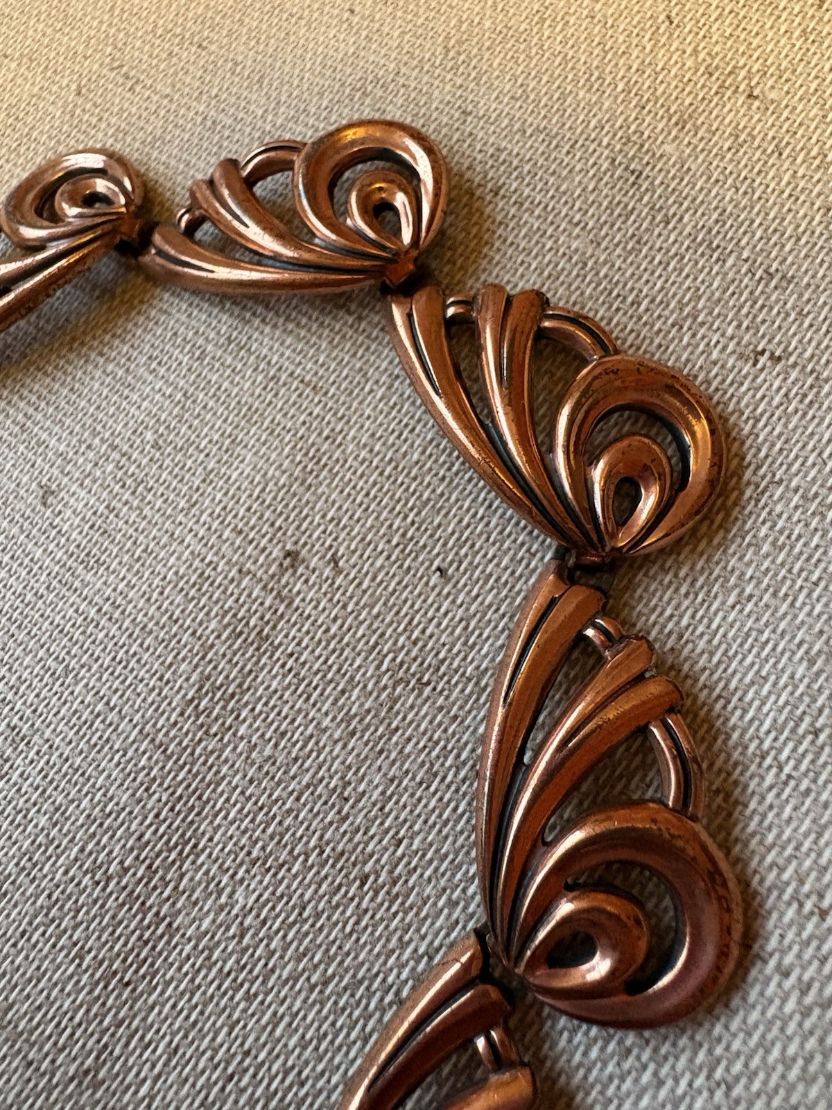 Vintage Solid Copper Butterfly Wing  Modernist Le… - image 12