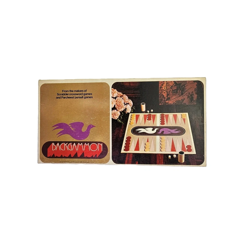VTG 1975 Backgammon Game by Selchow & Righter Co. Complete - Image 2 of 4