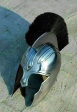 Achilles Spartan Helmet with Plume | 18-Gauge Steel Medieval Warrior Adult