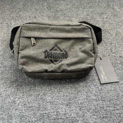 NEW! Ashbury  Diamond  Adult Unisex Multi Pocket Belted Zip Up Fanny Pack Gray