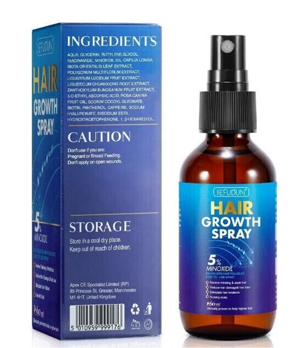 HAIR GROWTH SERUM Anti HAIR LOSS TREATMENT SPRAY REGROW NEW HAIR MINOXIDIL 5% - Picture 2 of 11