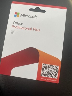 Microsoft Office Professional Plus 2021 Retail 1 PC Product Card Sealed