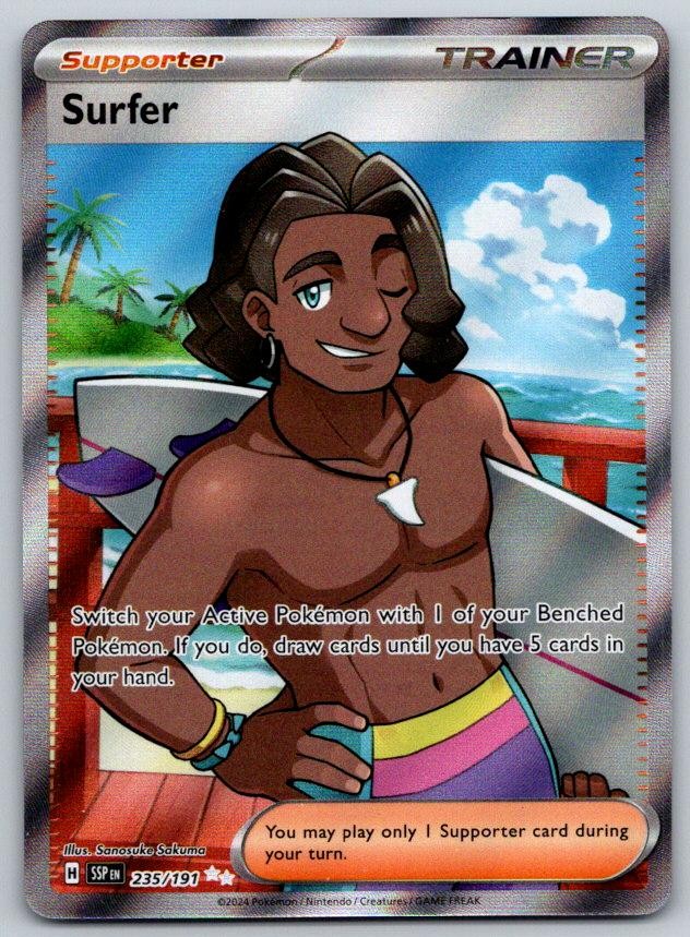 Surfer (Full Art) Holo Surging Sparks 235/191 Pokemon Card NM