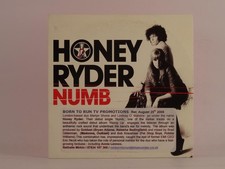 HONEY RYDER NUMB (F13) 3 Track Promo CD Single including Card Sleeve GOLDUST MUS