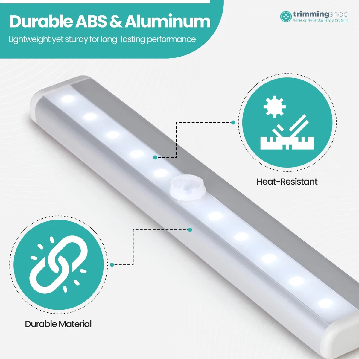 10 LED Sensor Movimiento Luces Pir Inalámbrico Noche Luz Batería Armario Escalón