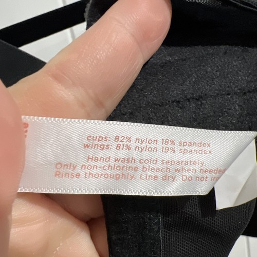 Cacique Bra Balconette Lightly Lined Underwire Support Black Lane Bryant Bra 38F - Picture 11 of 11