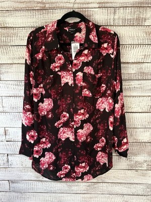   NWT Torrid Madison Georgette Tunic Blouse Moody Floral Rose Goth Aesthetic 1X