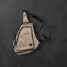 Vintage Y2K Lacoste Casual 13 Single Strap Shoulder Bag Sling Bag Taupe Retro