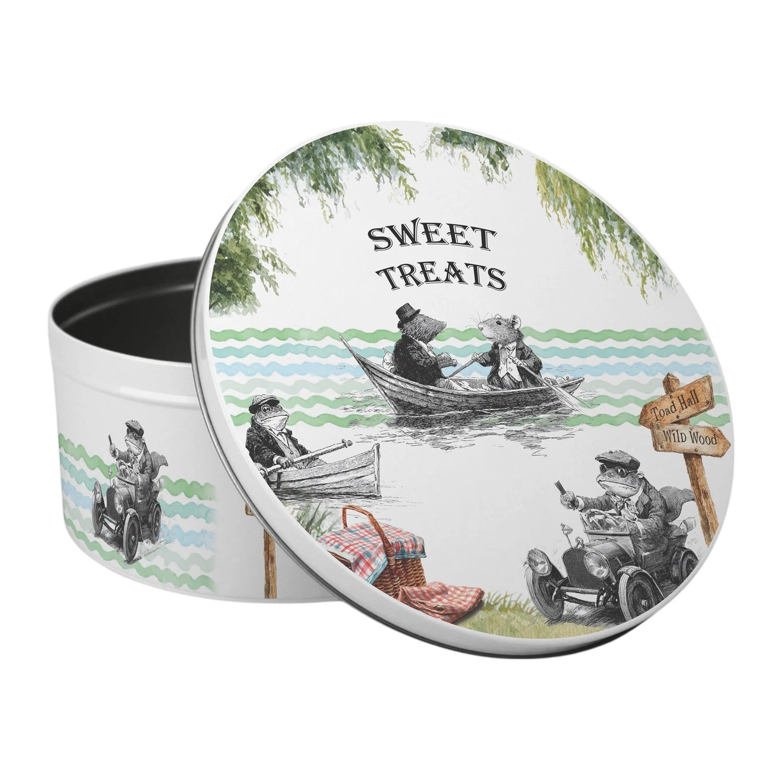 Wind in the Willows Round Cake Tin - Large Kitchen Baking Storage Book Gifts