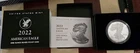 2022-W American Eagle One Ounce Silver Proof Dollar with Box and COA