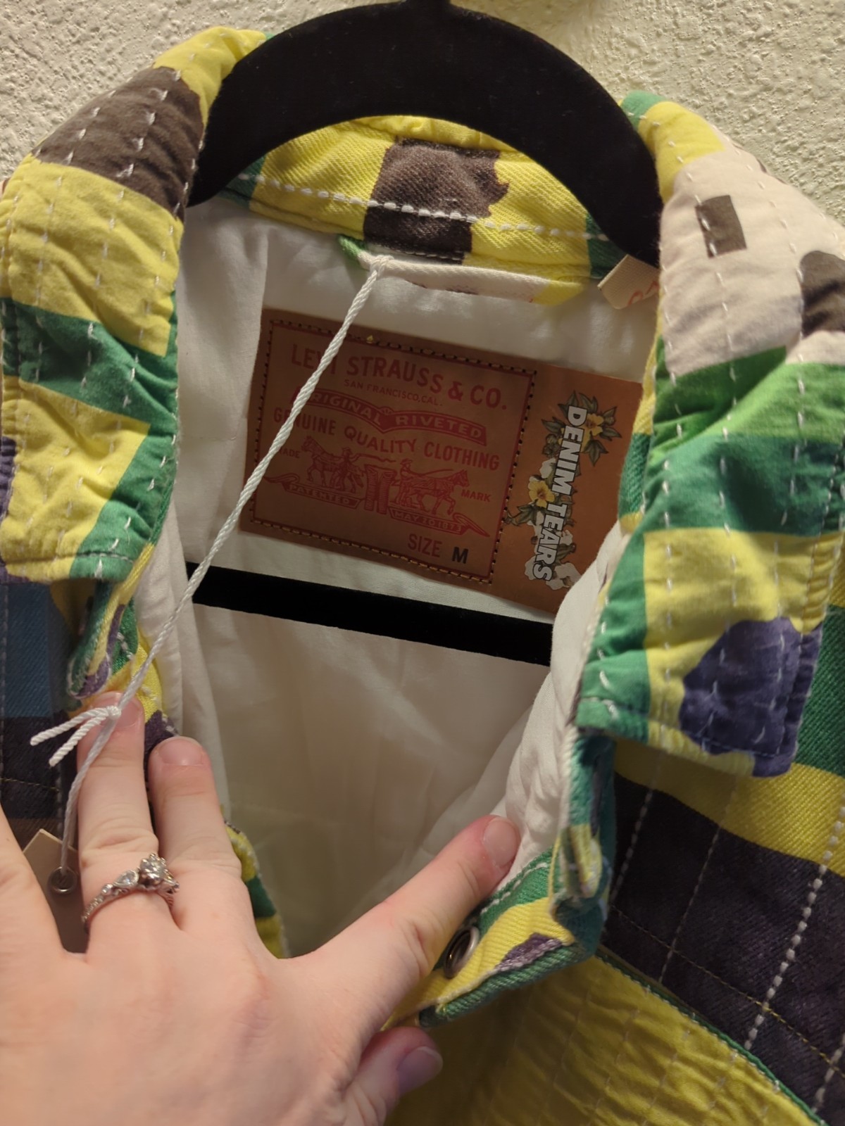Levi’s Colab Denim Tears Quilted Patchwork Jacket NWT Size Medium Sold Out New image 4