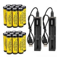 14500 Battery 1200mAh 3.7V Rechargeable Cell Batteries / Charger LOT
