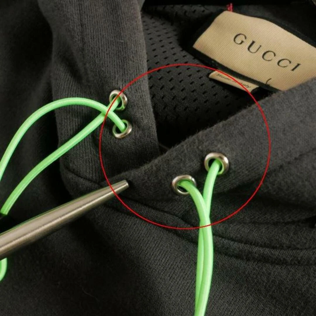 Gucci FELPA CON CAPPUCCIO ZIP MONOGRAM LOGO pullover manica lunga XS nero 752154 usata b371e7e