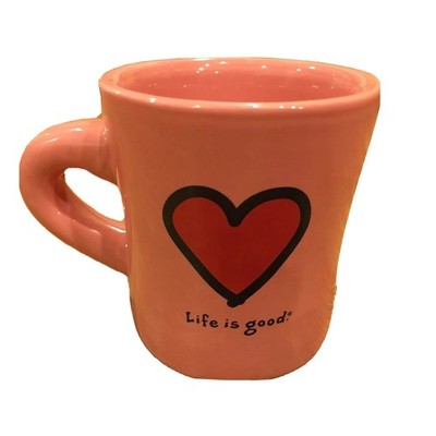 LIFE IS GOOD Mug Red Heart Pink  Do What You Like. Like What You Do'' Valentine's
