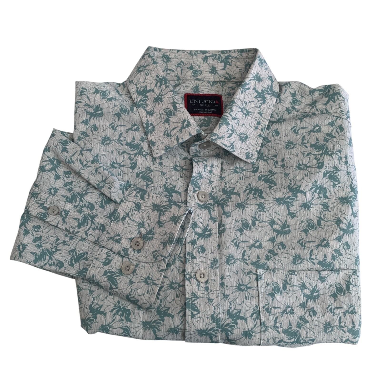 UNTUCKit Floral Arcari Men's Size S Button Up Long Sleeve Regular Fit Shirt