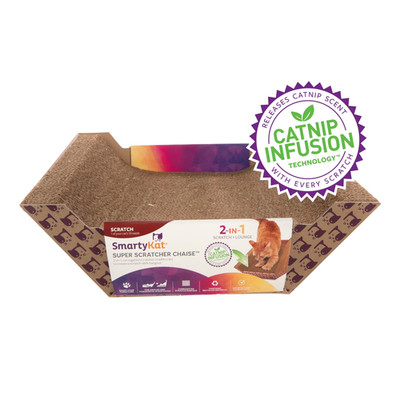 Super Scratcher Chaise, Catnip-Infused Corrugate Cat Scratcher & Lounge