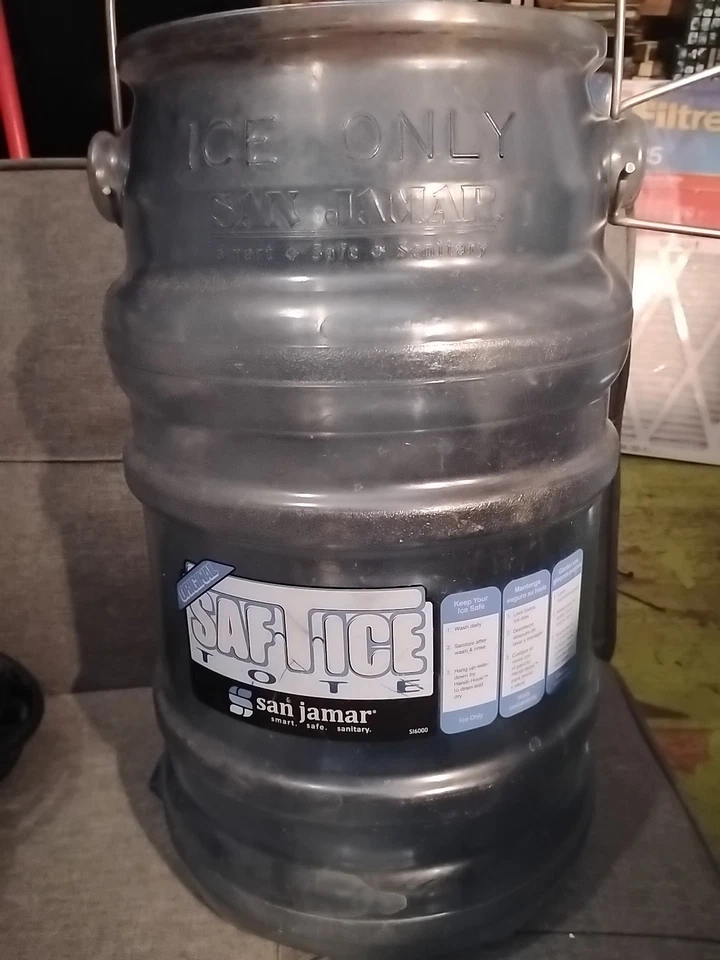 Cubo de hielo SAN JAMAR original SAF-T-ICE seguro para alimentos servicio de restaurante sanitario Foto 3 de 3