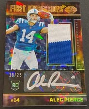 2022 Panini Illusions #130 First Impressions RPA Gold /25 Alec Pierce Auto Colt