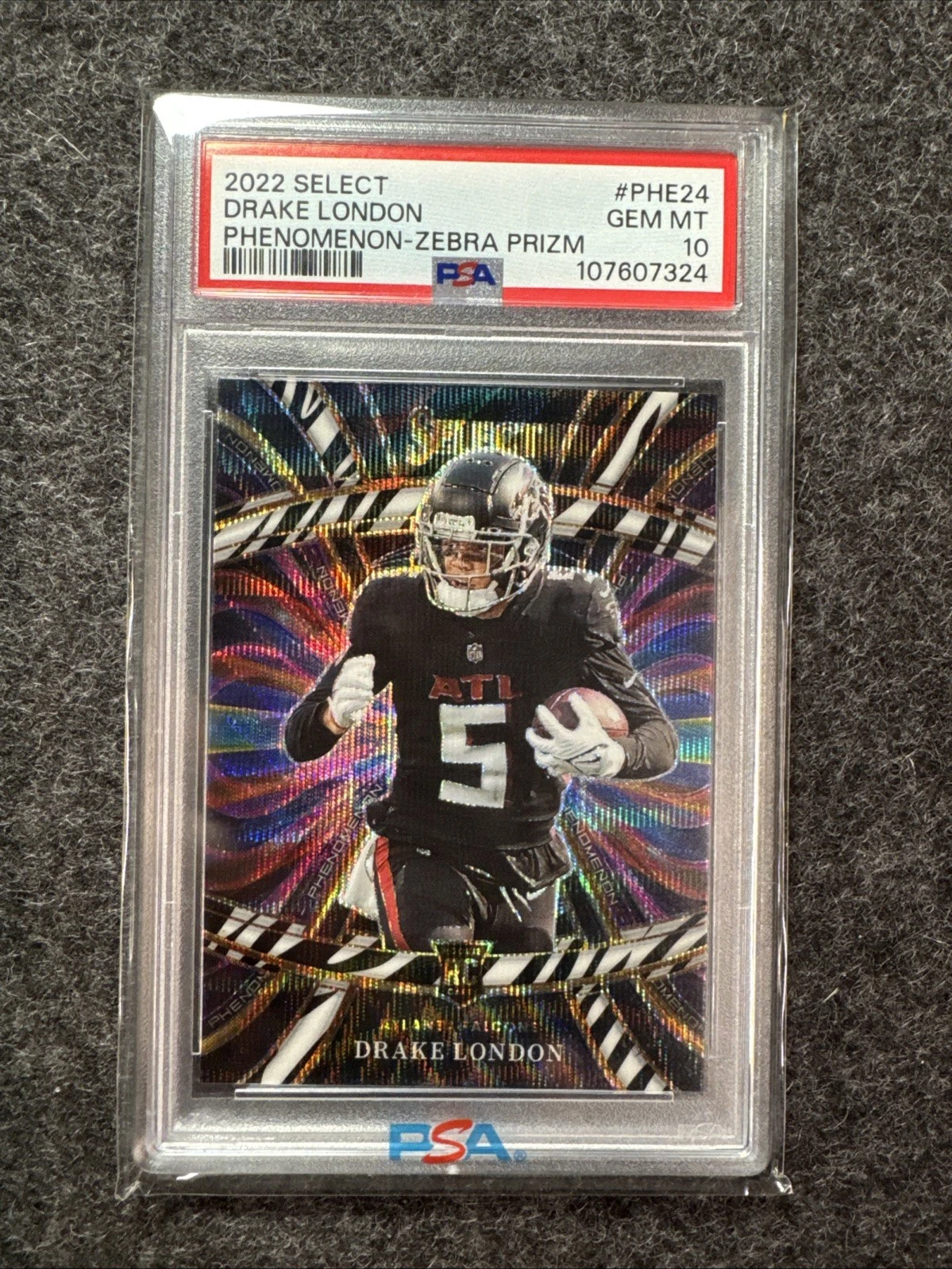 Drake London Panini Select Phenomenon #PHE24 Zebra