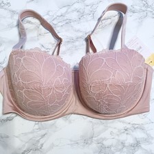 Joyspun Womens Lace Underwire Bra Size 42D Pale Dusty Pink NWT