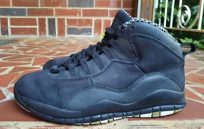 Nike Air Jordan X 10 Retro Black Stealth White Steel 310805 003 Size 7.5 2012