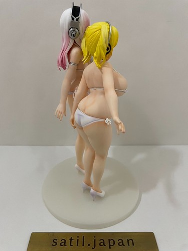 TAITO Super Pochaco Sonico Swimsuits Figure Set 200mm - Picture 10 of 15