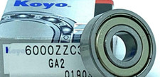 6000 ZZ C3 KOYO DEEP GROOVE BALL BEARING, METAL SHIELDED 10x26x8 mm NEW