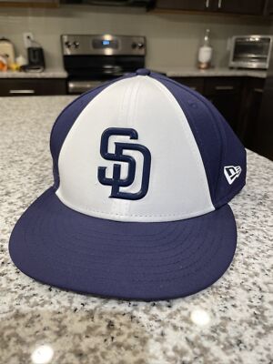 New Era 59Fifty MLB SAN DIEGO PADRES On-Field Prolight Size 8 Fitted Hat White