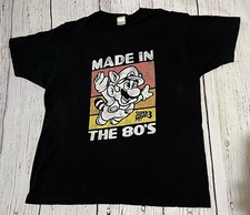 Men's Nintendo Raccoon Super Mario Bros 3 Made in the 80's T-Shirt XL Black 2019