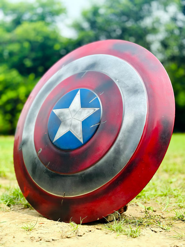 Captain America Battle-Damaged Metal Shield Prop Ultimate Superhero Gift - Picture 3 of 7