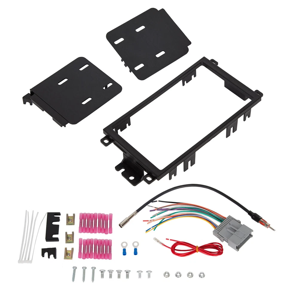 DOUBLE 2 DIN STEREO RADIO DASH KIT W/ WIRING HARNESS For BUICK CHEVY GMC Pontiac - Image 3 of 4