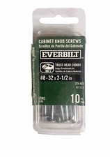 Everbilt Cabinet Knob Screws #8-32 Tpi X 1-1 2 In  Truss Head Combo Drive 