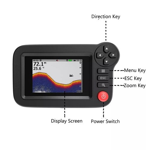 3.5in Wireless Sonar Fish Finder Underwater Depth Sounder With Fishing Detector - Picture 9 of 22
