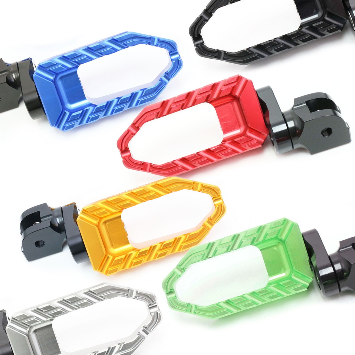 ペドリ Lサイズ Red BUZZ Front Wide Footpegs 25mm Lower For Kawasaki ZX-10R