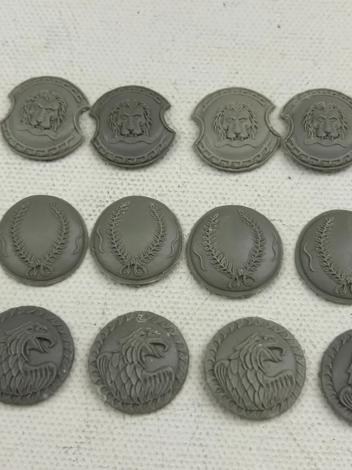 Max Mini Shield Bits (20) Resin Eagle Lion and Palms 28mm Miniature Scale - Image 4 of 4
