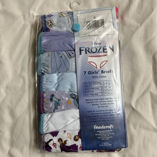 DISNEY FROZEN PRINCESS GIRLS 7 BRIEFS PANTIES COTTON SIZE 6 NEW - Picture 3 of 7