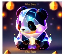 20oz Sublimation Tumbler Wrap Diamond Panda Bear Ready To Press Heat Transfer